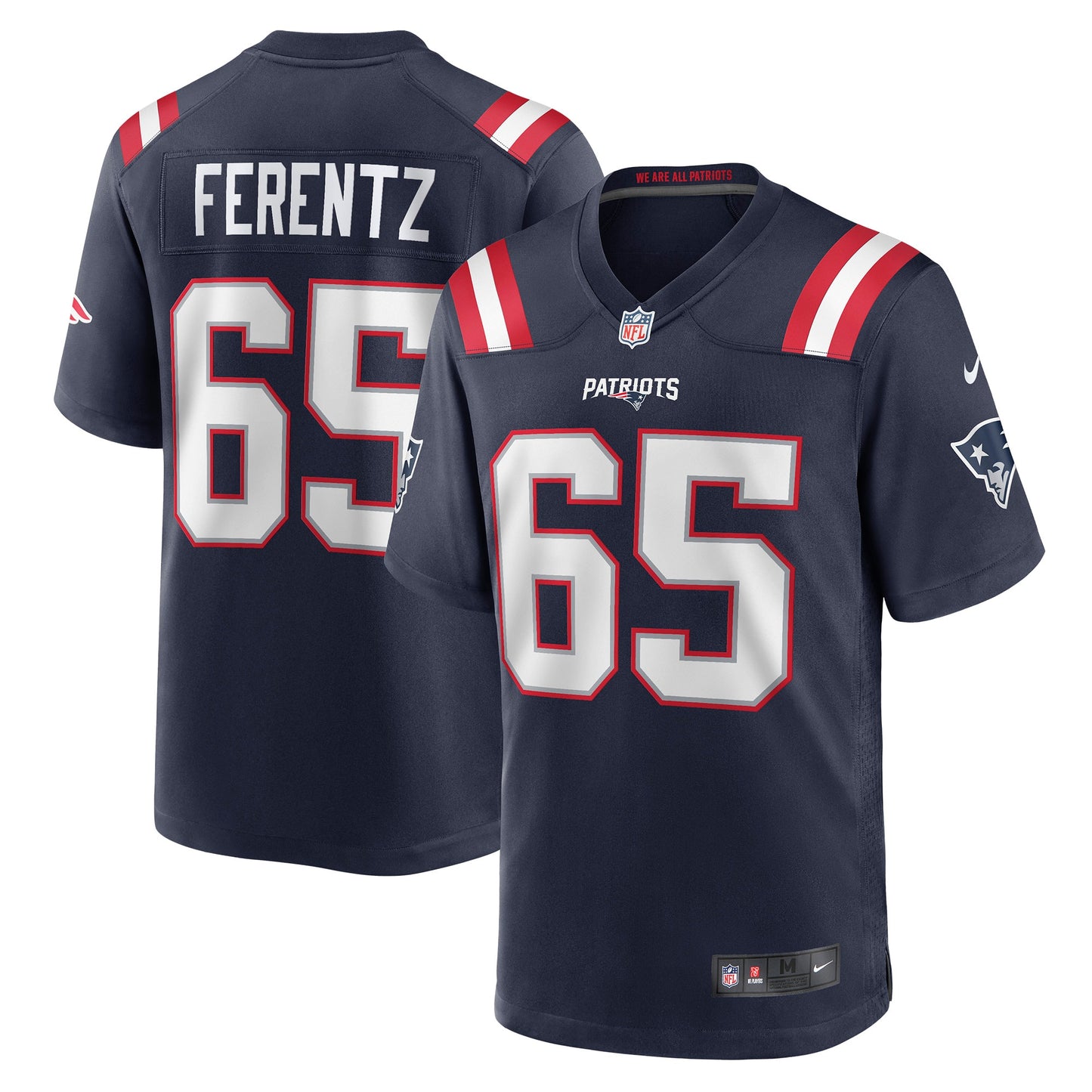 James Ferentz New England Patriots Game Jersey - Navy