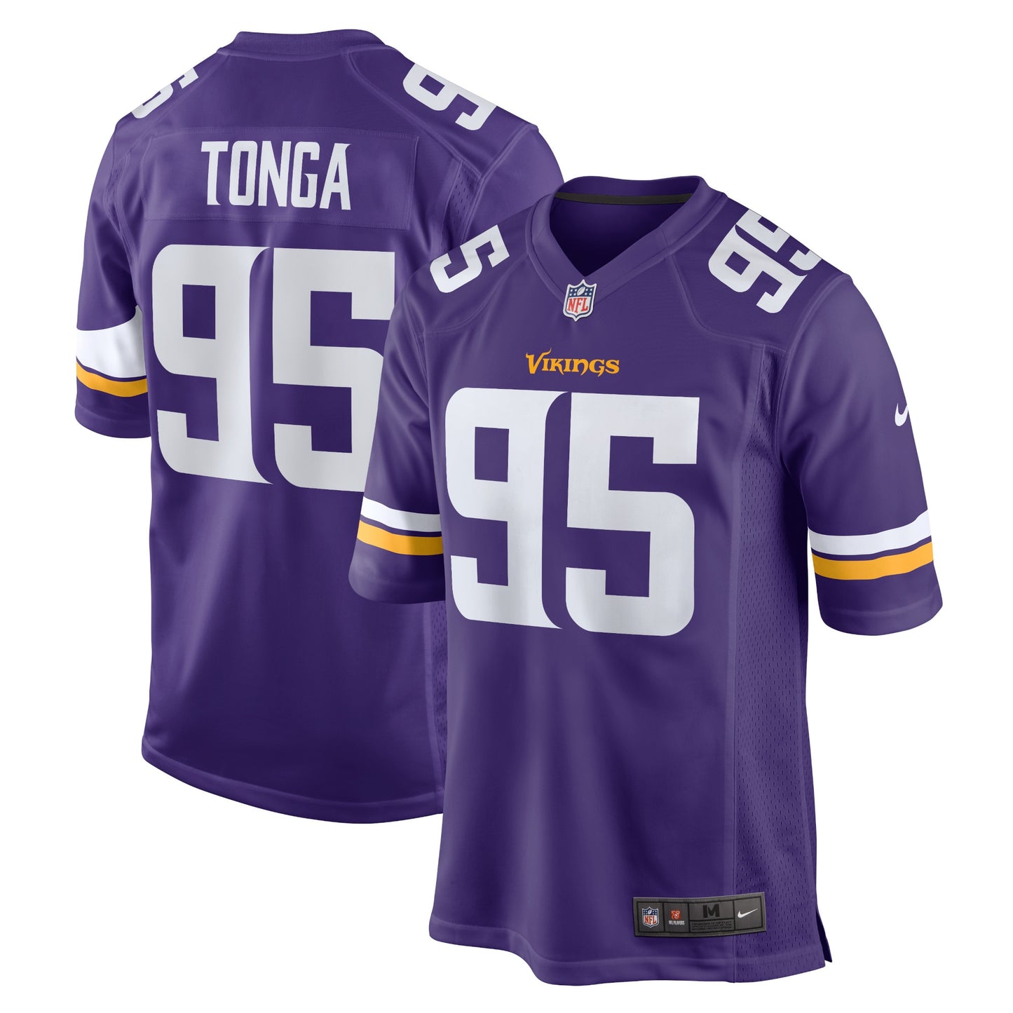 Khyiris Tonga Minnesota Vikings Home Game Player Jersey - Purple