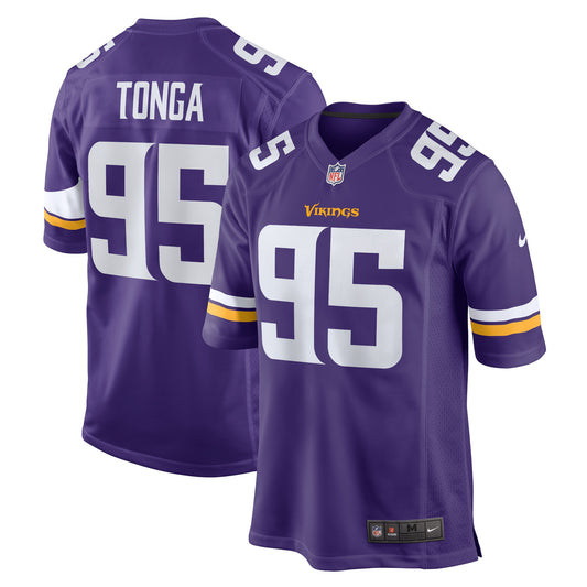 Khyiris Tonga Minnesota Vikings Home Game Player Jersey - Purple