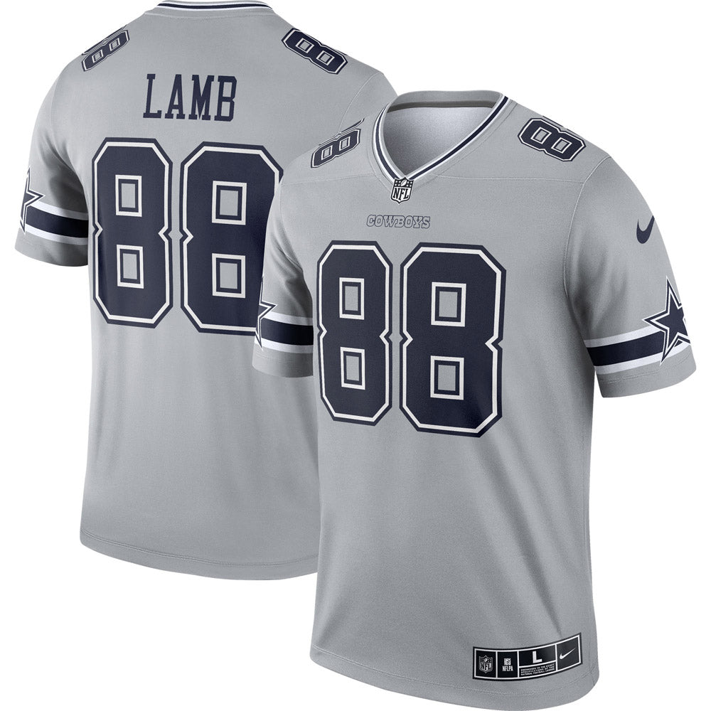 Men's Dallas Cowboys CeeDee Lamb Inverted Legend Jersey Gray