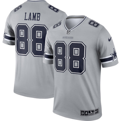 Men's Dallas Cowboys CeeDee Lamb Inverted Legend Jersey Gray