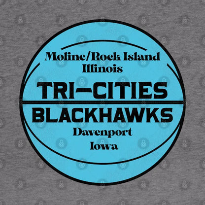 Defunct Tri-Cities Blackhawks Basketball Team Hoodie