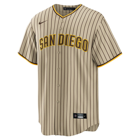 San Diego Padres Road Custom Replica Jersey - Brown