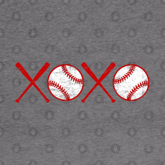 Xoxo Love Baseball Hugs And Kisses Red And White Hoodie