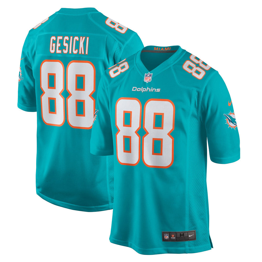 Men's Miami Dolphins Mike Gesicki Game Player Jersey Aqua