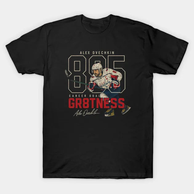 Alex Ovechkin #8 895 Career Goals Hockey Cartoon -Khao803 T-Shirt