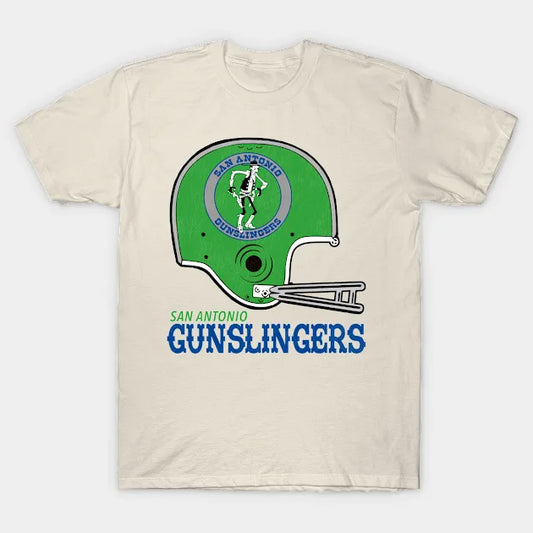 Defunct San Antonio Gunslingers Football Helmet T-Shirt