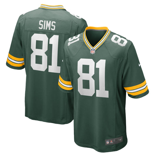Ben Sims Green Bay Packers Team Game Jersey - ?Green