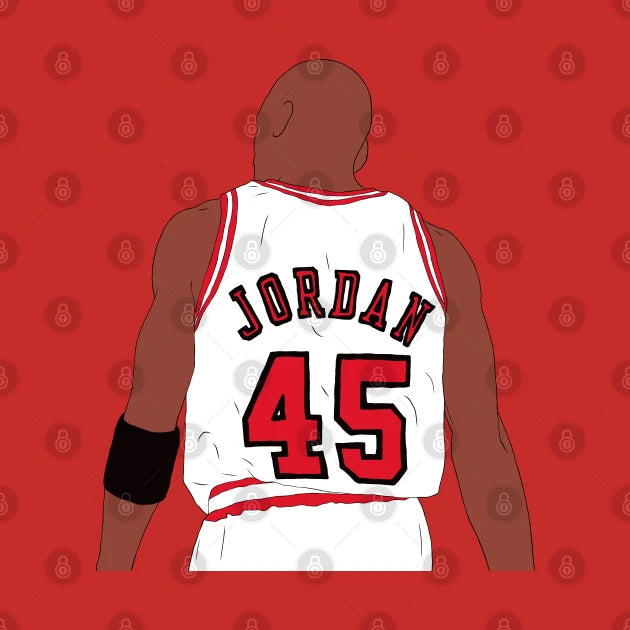 Michael Jordan 45 Back-To Hoodie