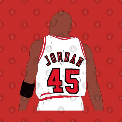 Michael Jordan 45 Back-To Hoodie