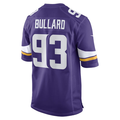 Jonathan Bullard Minnesota Vikings Game Player Jersey - Purple