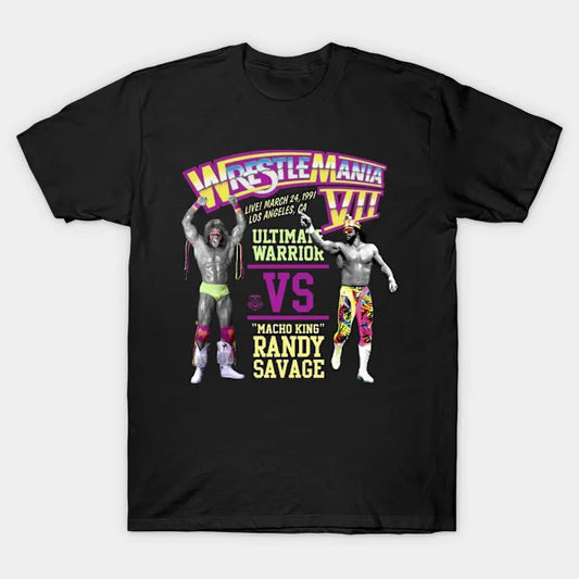 Ultimate Warrior Vs Macho Man Wrestlemania T-Shirt