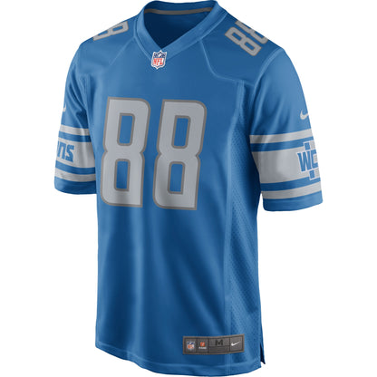 T.J. Hockenson Detroit Lions Game Jersey - Blue