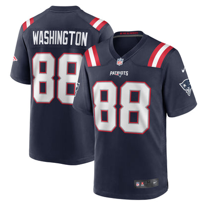 Scotty Washington New England Patriots Home Game Player Jersey - Navy