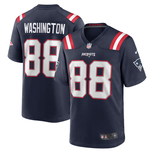 Scotty Washington New England Patriots Home Game Player Jersey - Navy