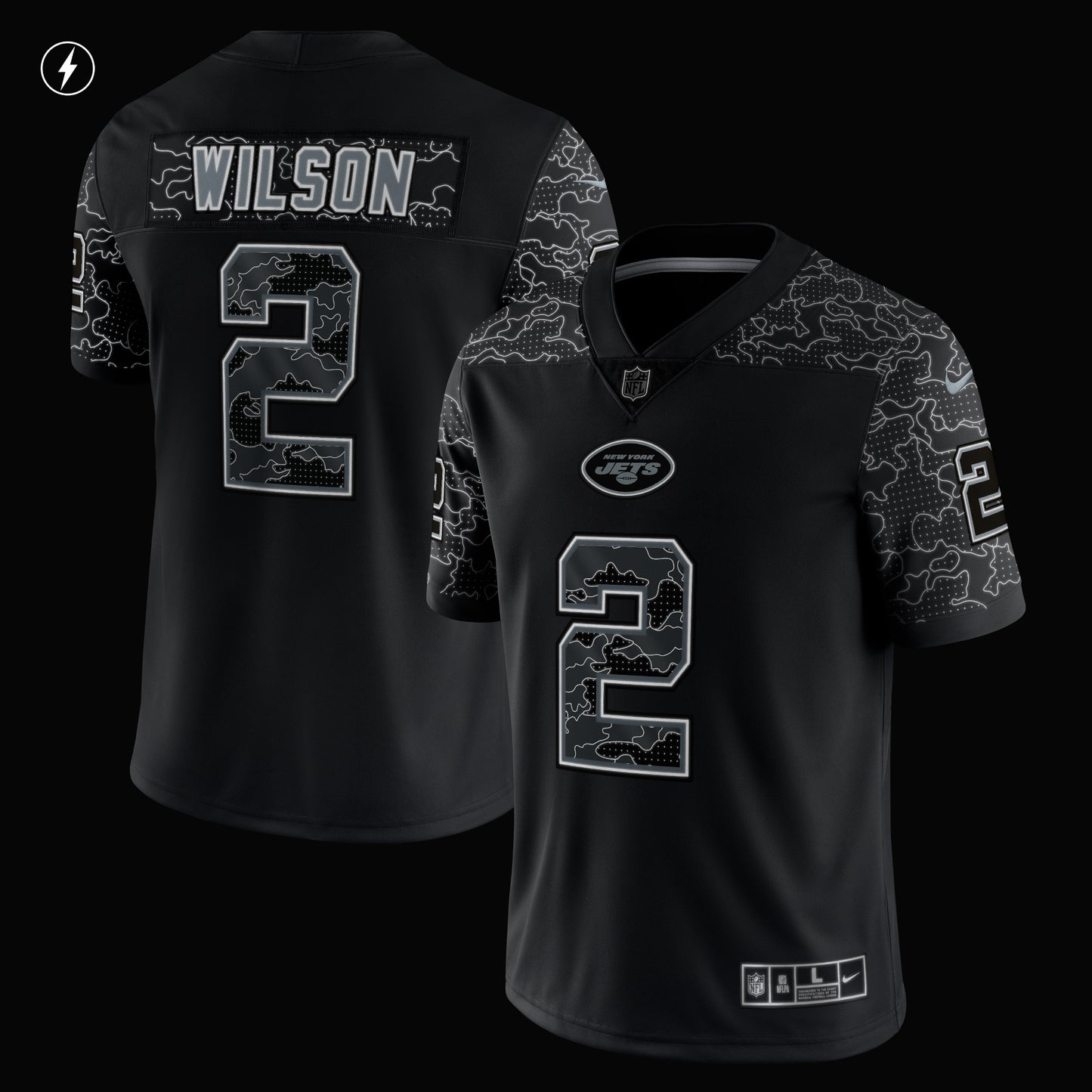 Zach Wilson New York Jets RFLCTV Limited Jersey - Black