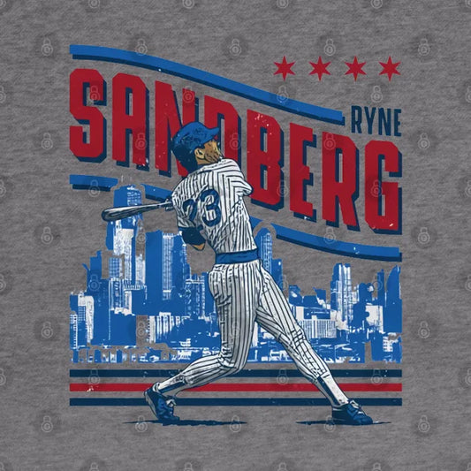Ryne Sandberg Chicago C Skyline Hoodie