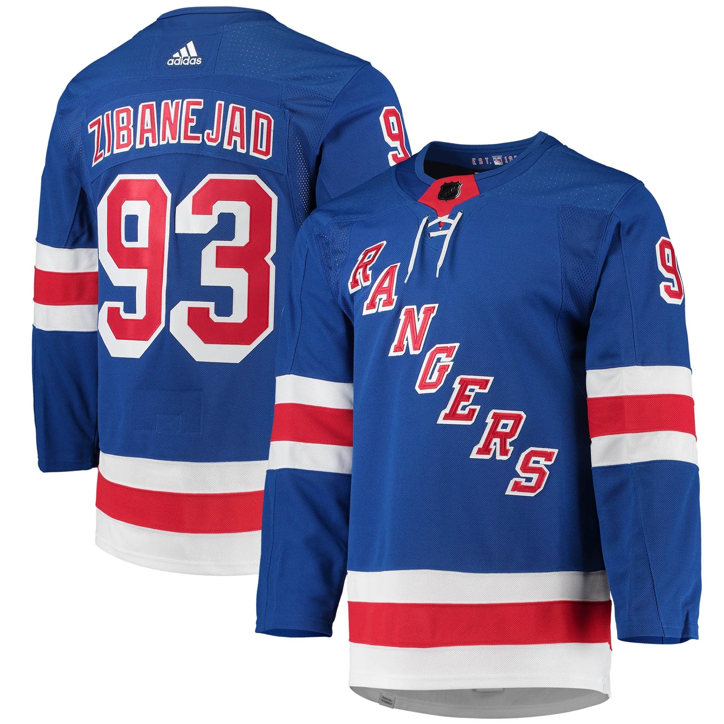 Mika Zibanejad New York Rangers Home Primegreen Authentic Pro Player Jersey - Blue