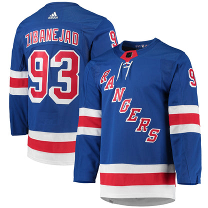 Mika Zibanejad New York Rangers Home Primegreen Authentic Pro Player Jersey - Blue