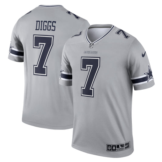 Trevon Diggs Dallas Cowboys Inverted Legend Jersey - Gray