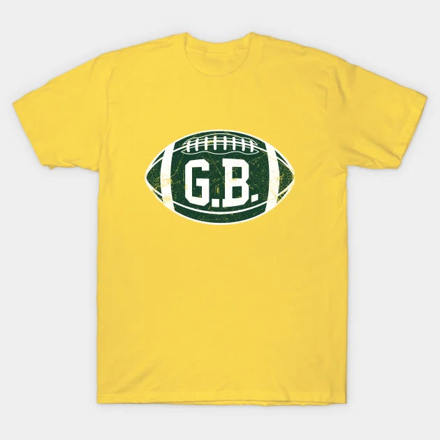 Gb Retro Football - Yellow T-Shirt