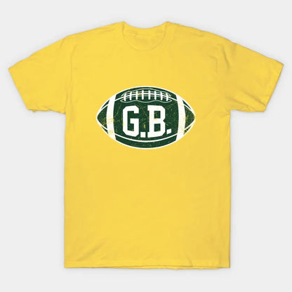 Gb Retro Football - Yellow T-Shirt