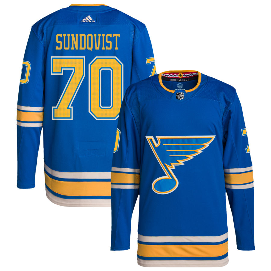 Oskar Sundqvist St. Louis Blues Alternate Authentic Pro Jersey - Blue