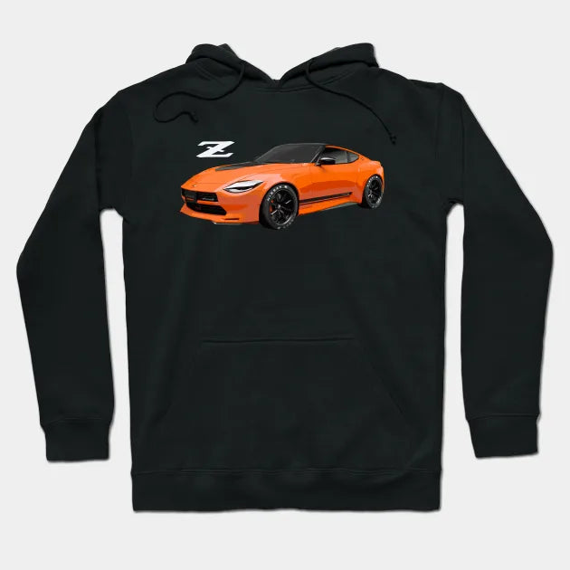 Nissan Z Car Z35 Fairlady Proto 400 Z Orange Hoodie