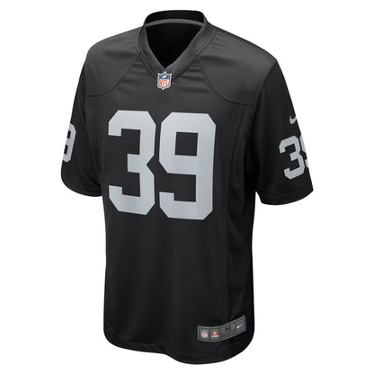 Nate Hobbs Las Vegas Raiders Game Jersey - Black