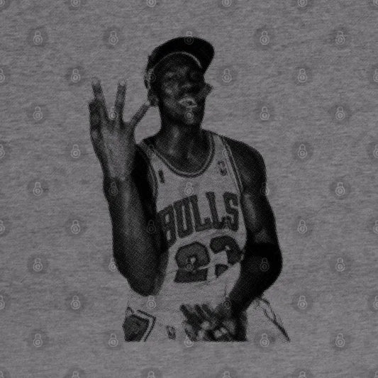 Michael Jordan Cigar - Vintage Halftone Hoodie