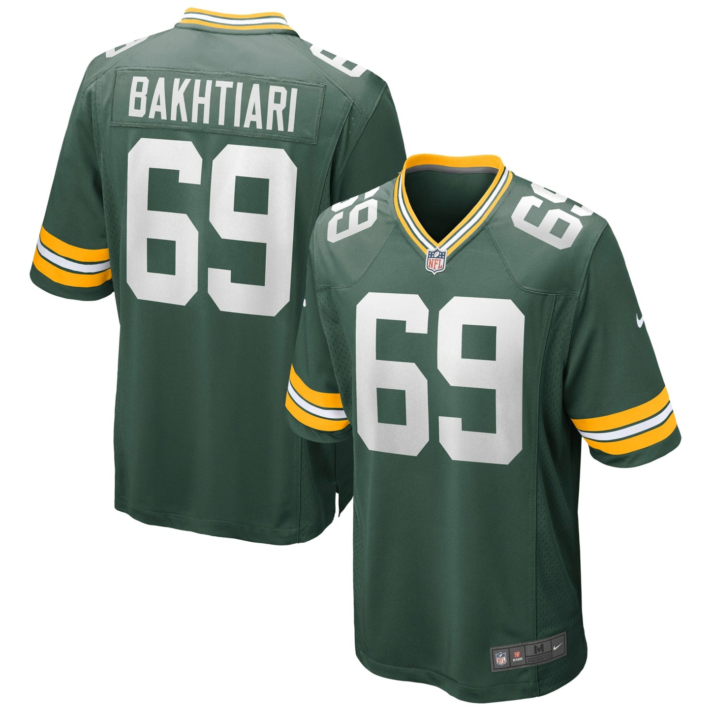 David Bakhtiari Green Bay Packers Game Jersey - Green