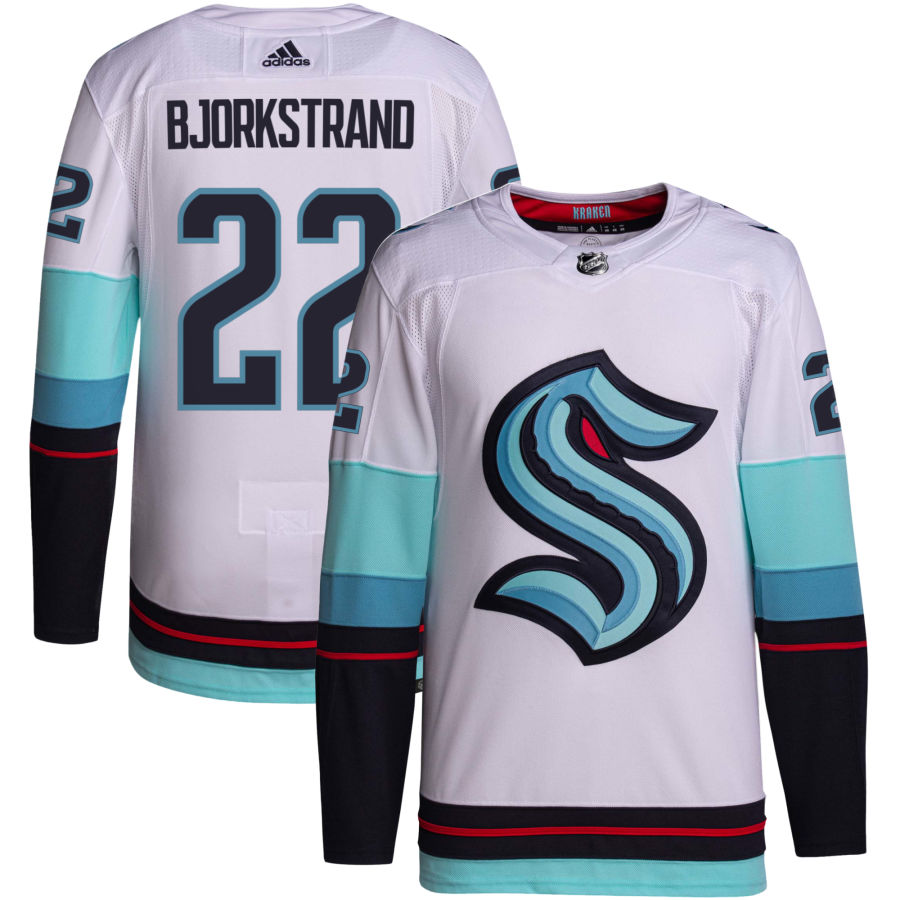 Oliver Bjorkstrand Seattle Kraken Away Primegreen Authentic Jersey - White
