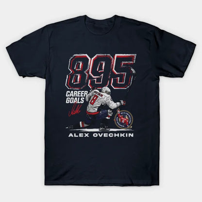 Alex Ovechkin Washington 895 Career Goals Grunge T-Shirt
