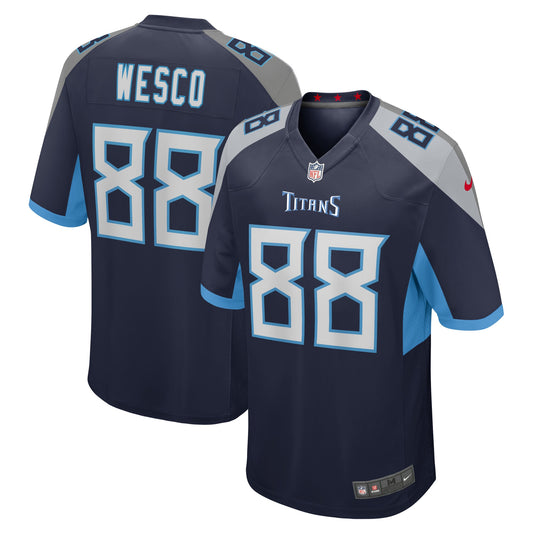 Trevon Wesco Tennessee Titans Game Player Jersey - Navy