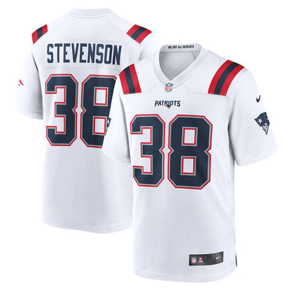 Men's New England Patriots Rhamondre Stevenson Game Jersey - White