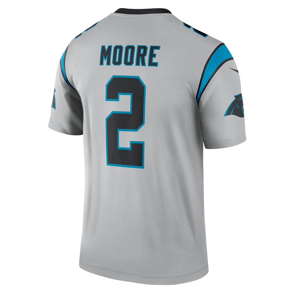 Men's Carolina Panthers D.J. Moore Inverted Legend Jersey Silver