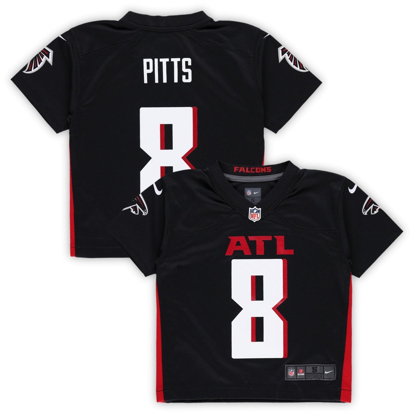 Preschool Kyle Pitts Black Atlanta Falcons Game Jersey