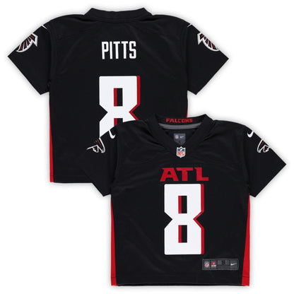 Preschool Kyle Pitts Black Atlanta Falcons Game Jersey