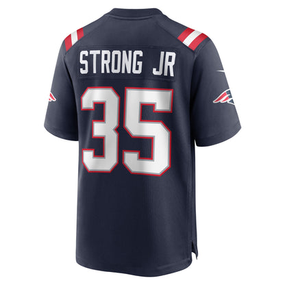 Pierre Strong Jr. New England Patriots Game Player Jersey - Navy
