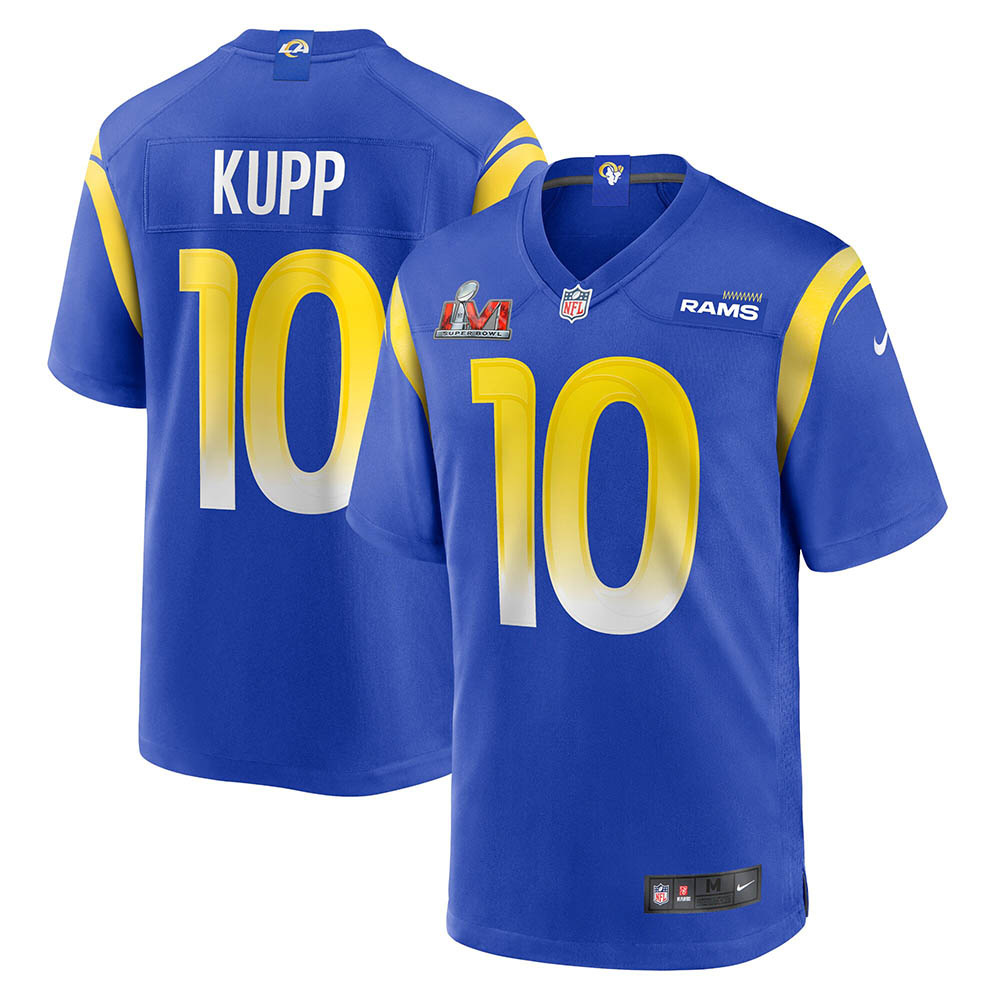 Men's Los Angeles Rams Cooper Kupp Super Bowl LVI Game Patch Jersey Royal