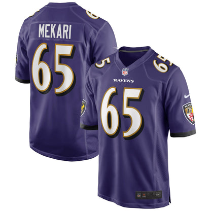 Patrick Mekari Baltimore Ravens Game Player Jersey - Purple