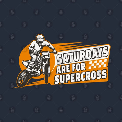Funny Dirtbike Quote Motocross Rider Extreme Sport Saturdays Are For Supercross Hoodie