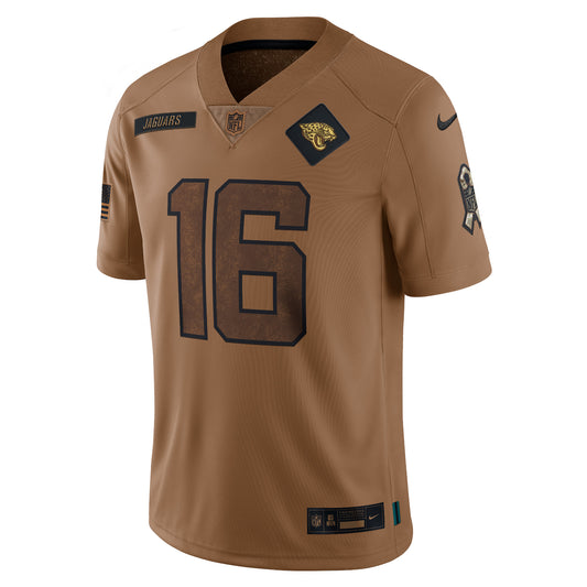 Trevor Lawrence Jacksonville Jaguars 2023 Salute To Service Limited Jersey - Brown