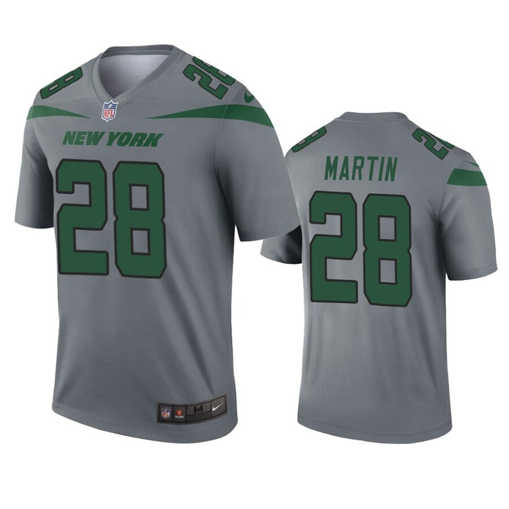 Men's New York Jets Curtis Martin Inverted Legend Jersey - Gray