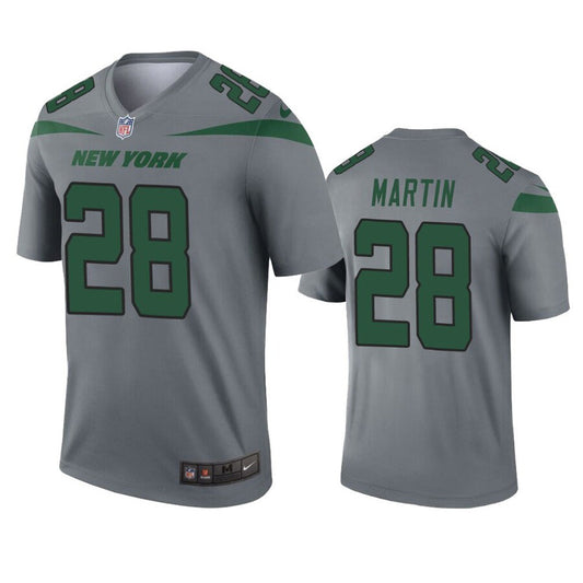 Men's New York Jets Curtis Martin Inverted Legend Jersey - Gray