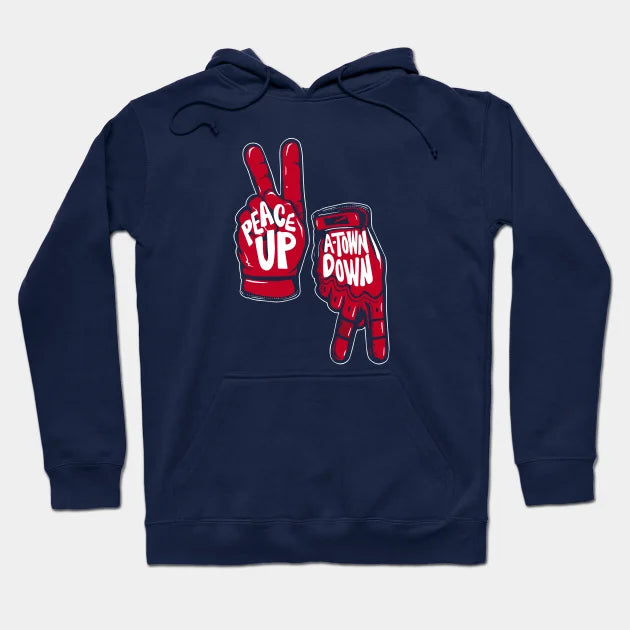 Atlanta Braves Peace Up A-Town Down Hoodie