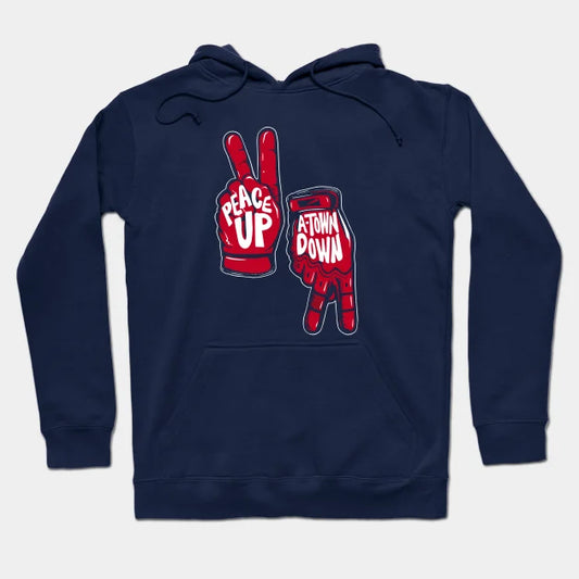 Atlanta Braves Peace Up A-Town Down Hoodie