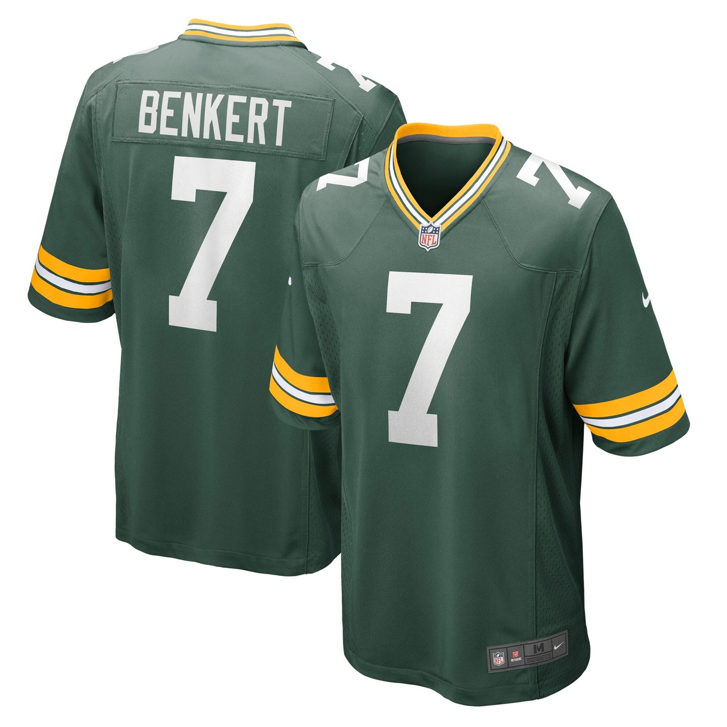 Kurt Benkert Green Bay Packers Game Jersey - Green