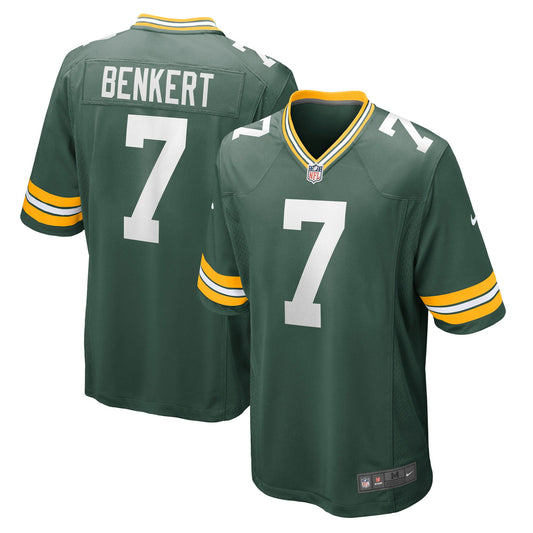 Kurt Benkert Green Bay Packers Game Jersey - Green