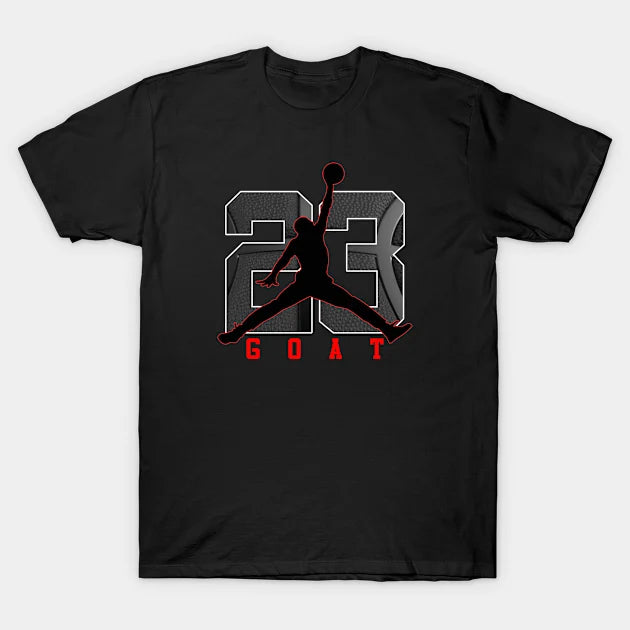 Michael Jordan 23 Black Matte Style T-Shirt